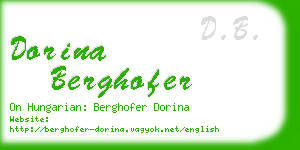 dorina berghofer business card